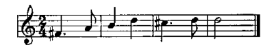 The melody in the score above is in the key of

