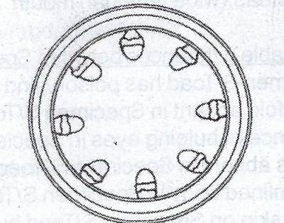 The diagram above illustrates the transverse section of a
