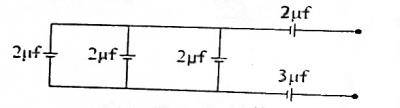 Calculate the effective capacitance of the circuit in the diagram given



