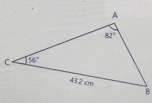 Calculate, correct to three significant figures, the length AB in the diagram above.
