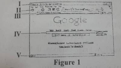 To visit the previous page using the interface in Figure 1, the user will click on the part labeled
