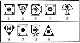 Group the given figures into three classes using each figure only once.
