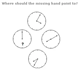 Where should the missing hand point to?

