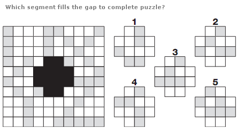Which segment fills the gap to complete the puzzle?
