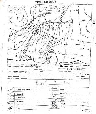 The scale of the map is
