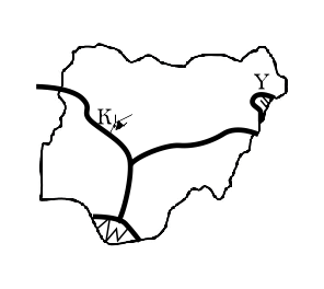 Use the map below to answer this question above

The feature marked Y on the map is?
